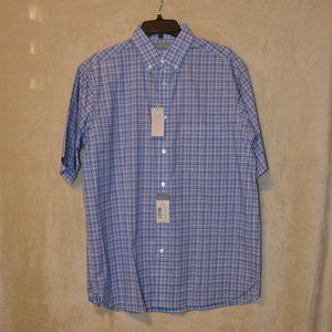 Men’s Size M Cremieux Signature Collection Short-Sleeve Button-Down Shirt, NWT